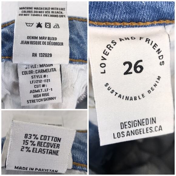 Lovers and Friends Mason High Rise Skinny Jeans in Carmelita Cropped Light Wash - Picture 11 of 14